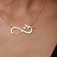 Infinite growth Custom name Pendant