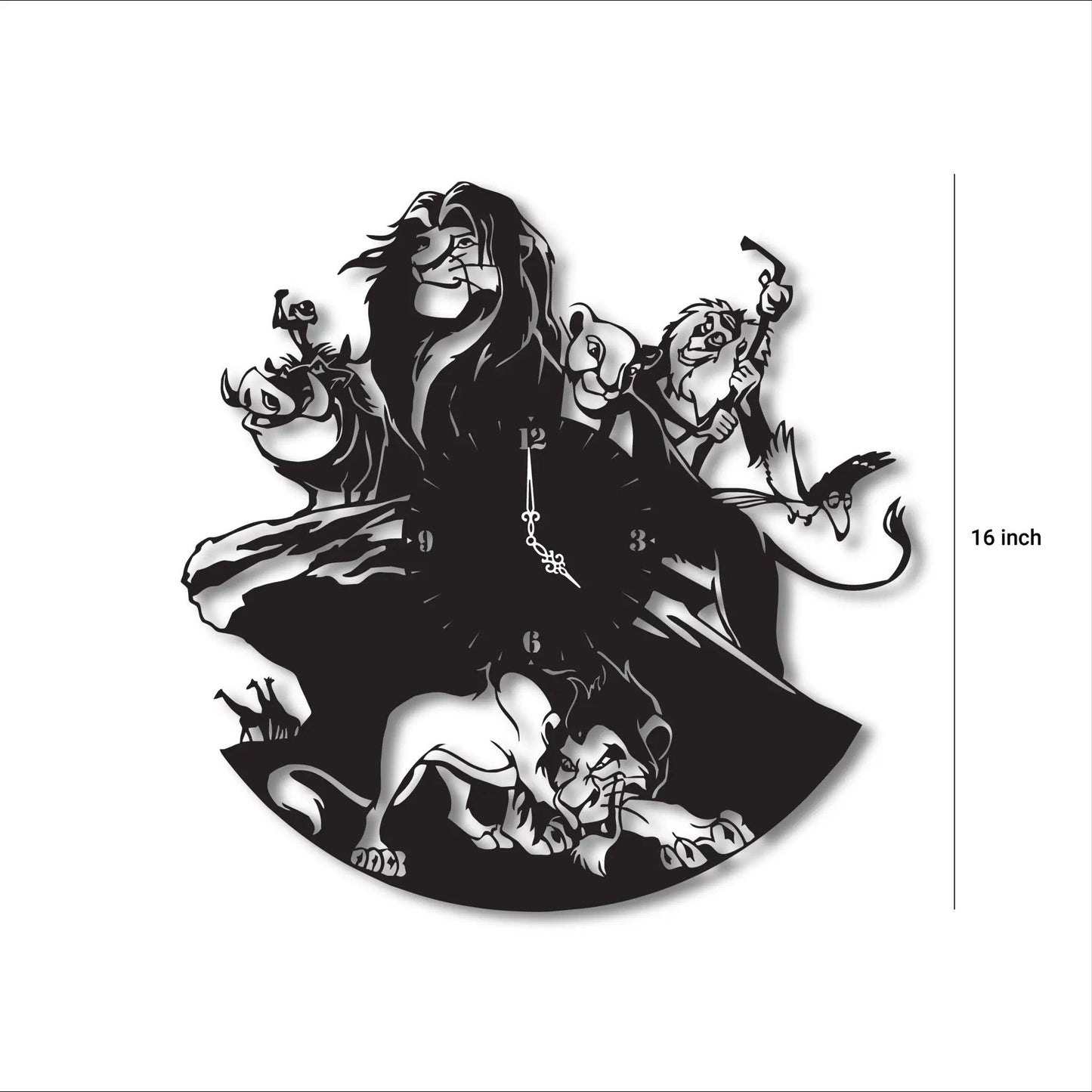 The Lion King Wall Clock Record Wall Clock Silent Clock Simba Disney I Lion King Metal Record Wall Clock Kids Room