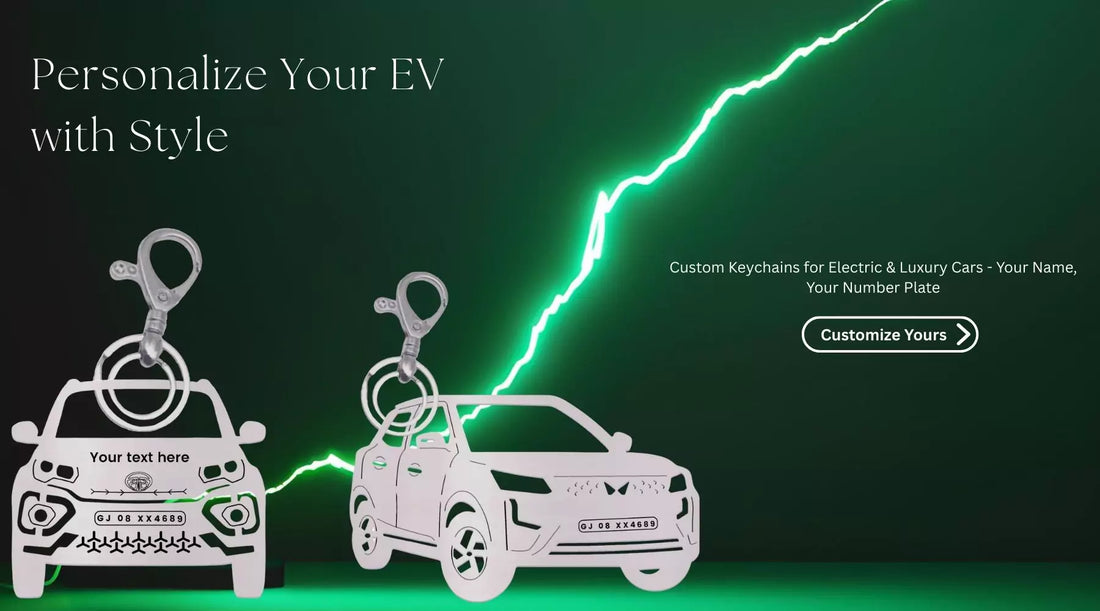 Personalized Car Keychains with Name & Number Plate – Premium Quality by AMPKRAFTS