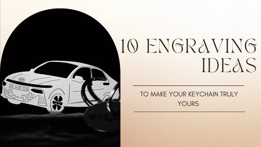 Ampkrafts personalised brass keychain in silver, gold, and rose gold with engraved names and quotes — perfect gift idea with custom story