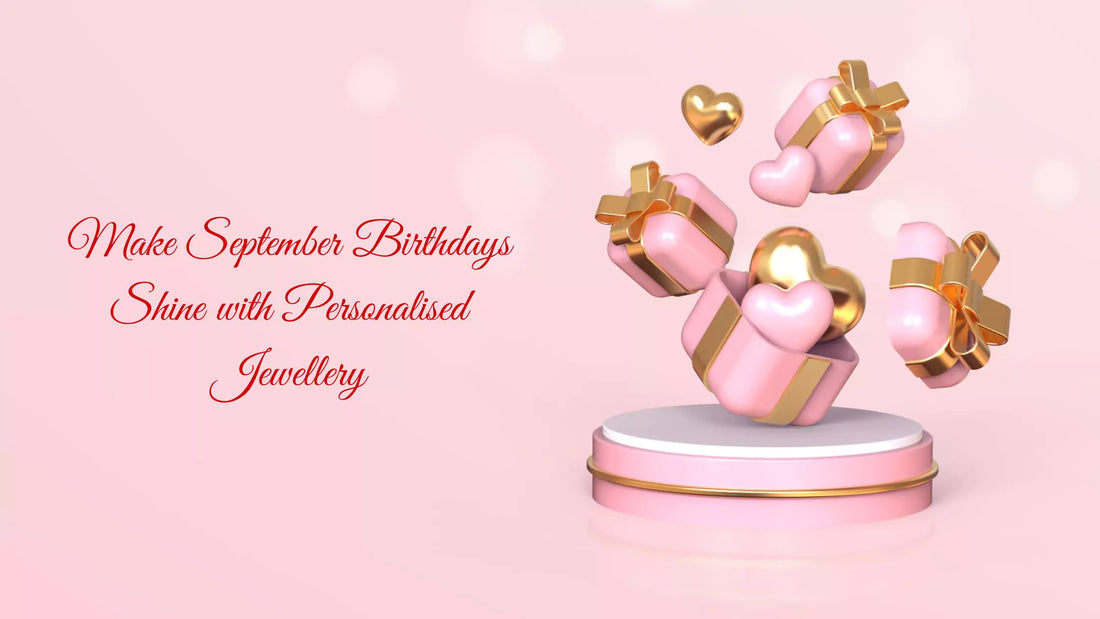 Personalised name necklaces and jewellery gifts for September birthdays