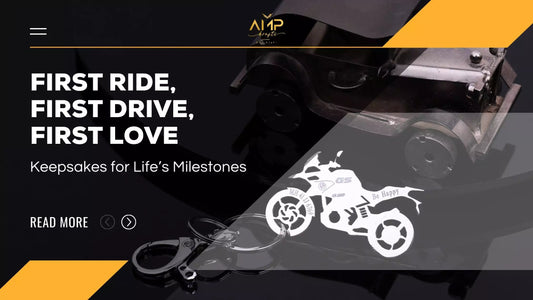 Personalized keychains for your first ride, first drive, and first love