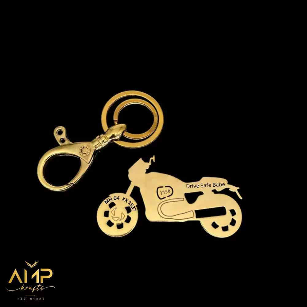 Harley bike model keyring durable engraved motorcycle keychain