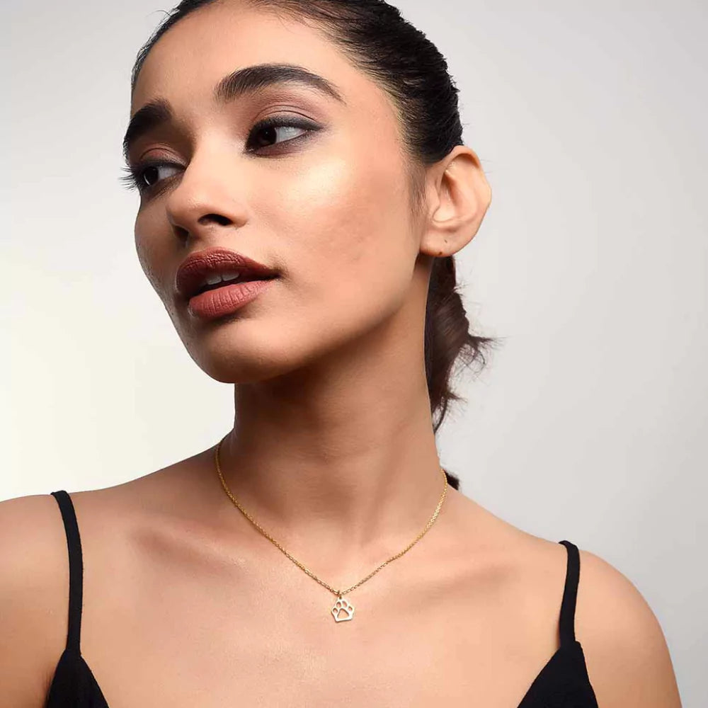 Paw Print Pendant Necklace - Personalized Pet-Inspired Jewelry for Animal Lovers