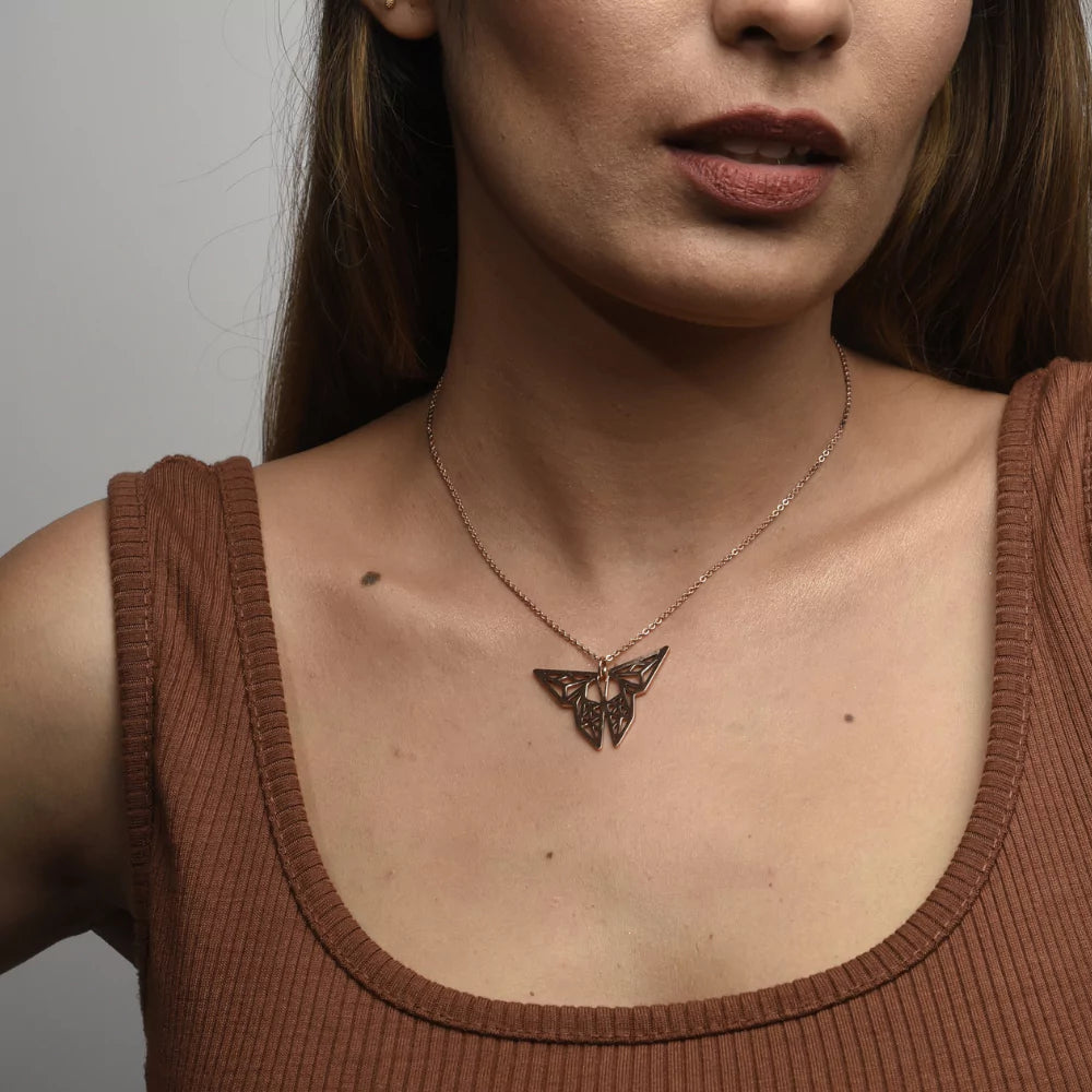 Geometric Butterfly Pendant – Stylish Nature-Inspired Jewelry