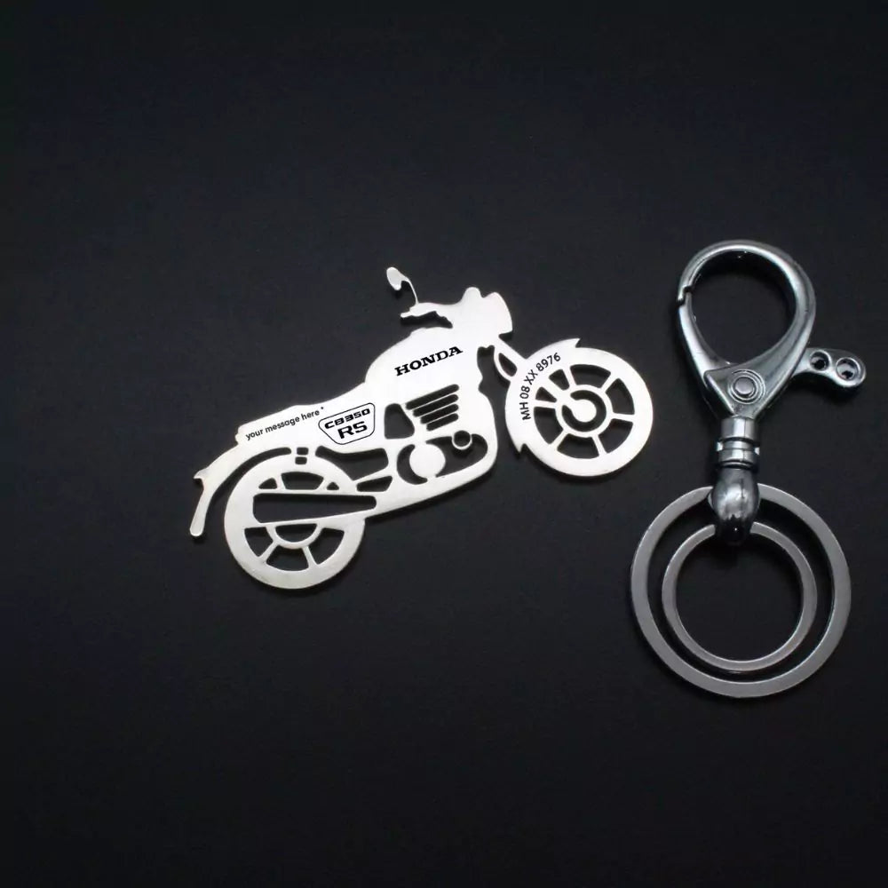 Gold finish Honda CB350 RS keychain – perfect gift for bikers