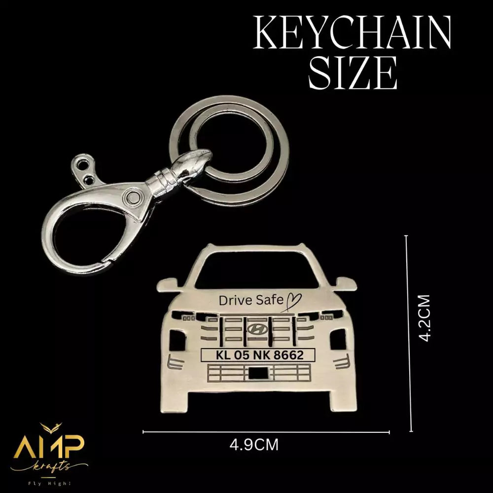 Hyundai Creta Facelift Personalized Keychain