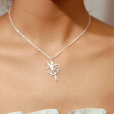Ballerina Dancer Pendant Necklace