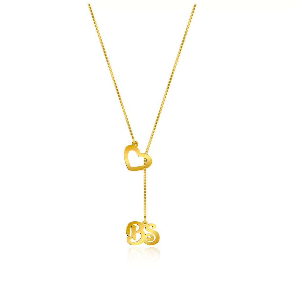 Angelic Heart Pendant Necklace – Symbol of Love and Protection in Gold Finish