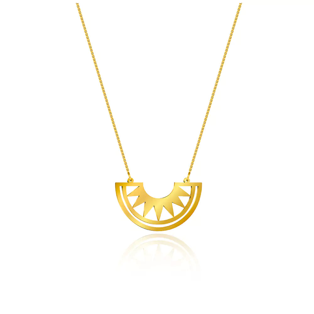 Sunshine Pendant Necklace – Radiant Jewelry in Silver Finish