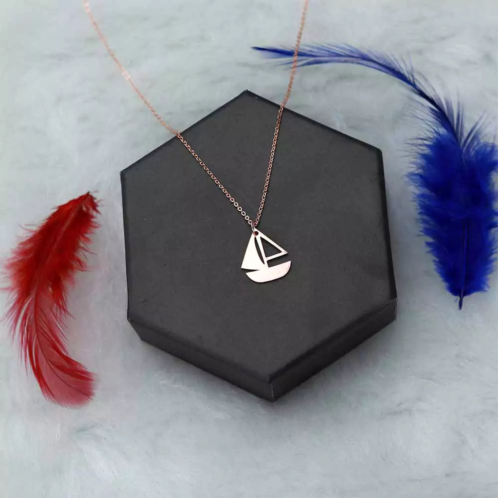 Sailboat Pendant – Nautical Jewelry for Ocean Enthusiasts in Silver Finish