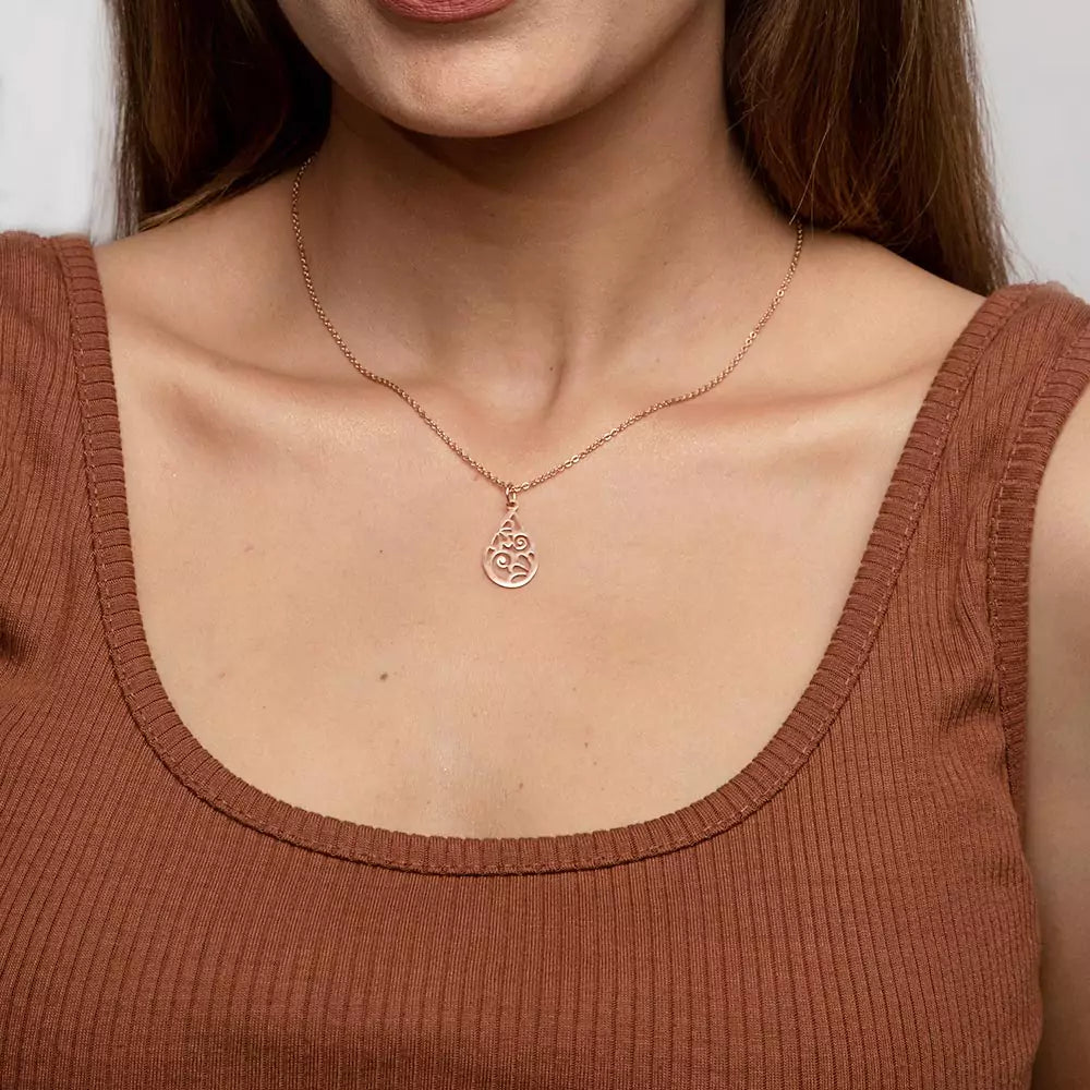 Teardrop Pendant Necklace – Elegant Jewelry in Silver Finish