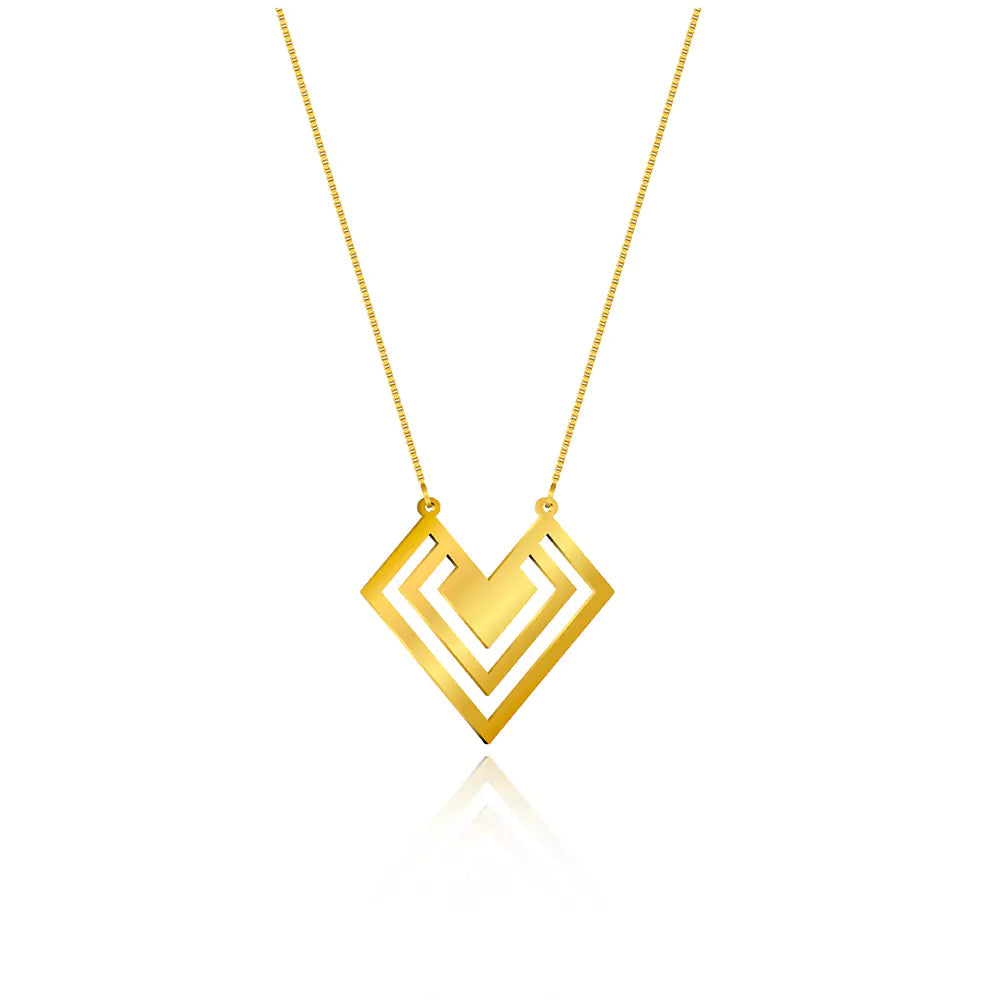 Tender Love Pendant Necklace – Heartfelt Jewelry in Gold Finish