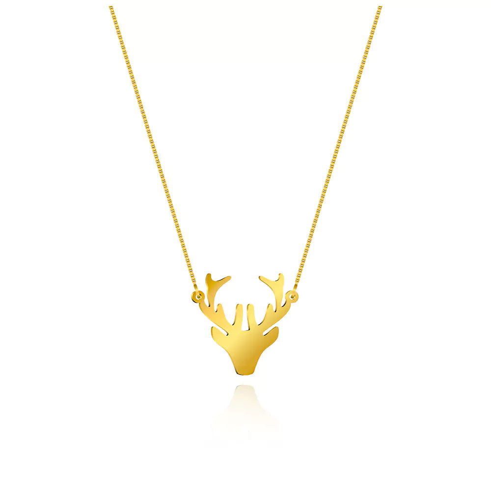 Antlers Pendant Necklace – Nature-Inspired Jewelry in Silver Finish