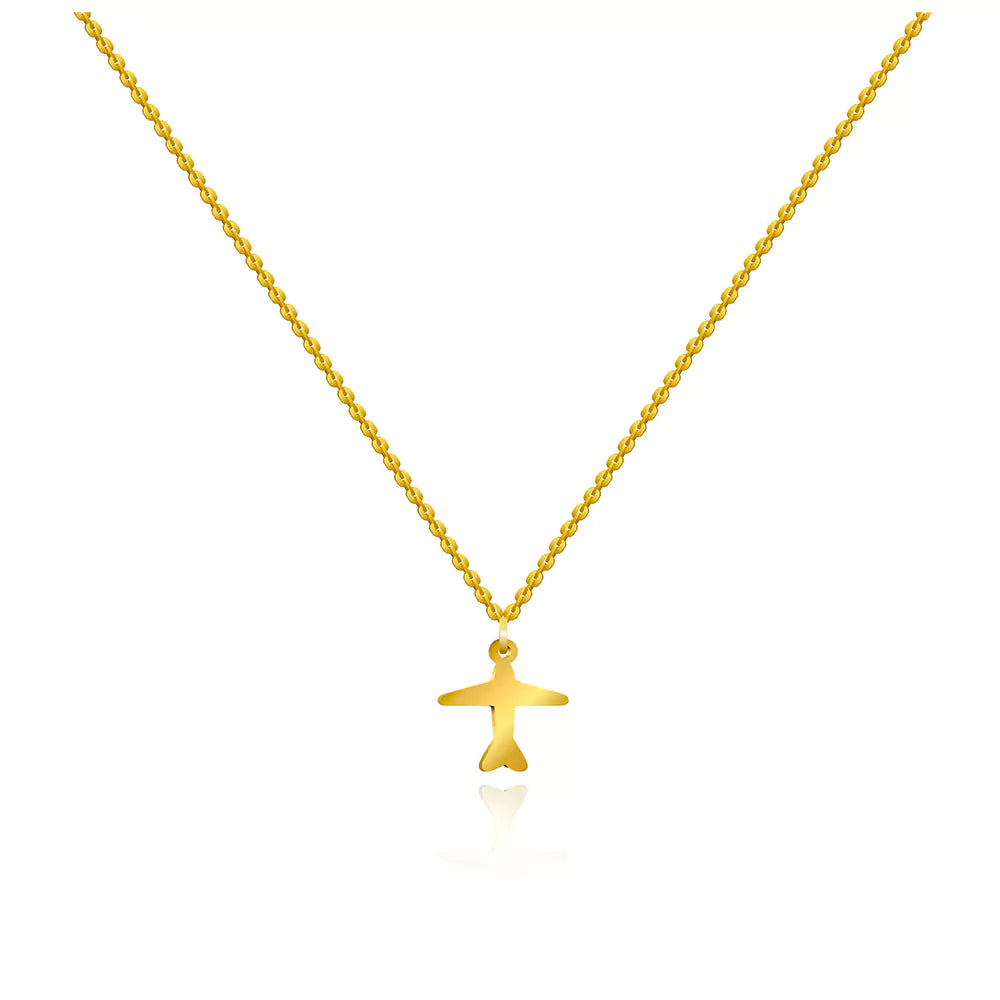 Wanderlust Pendant Necklace – Travel-Inspired Jewelry in Gold Finish