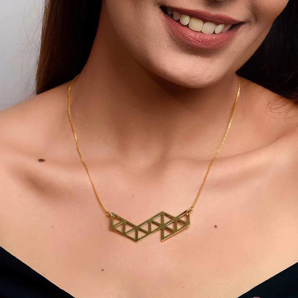 Geometric Statement Sparkle Necklace – Dazzling Modern Jewelry