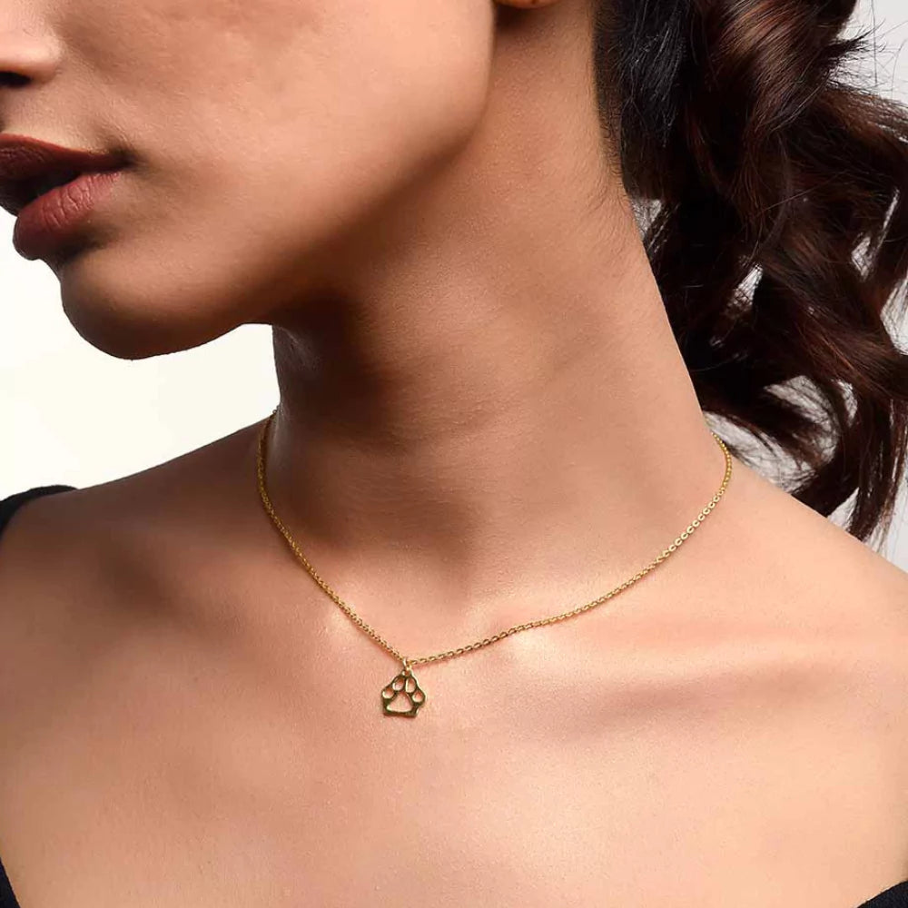 Paw Print Pendant Necklace - Personalized Pet-Inspired Jewelry for Animal Lovers