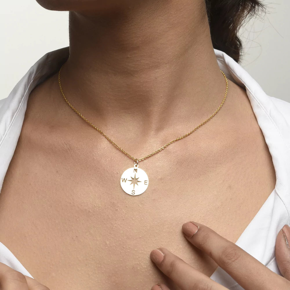 Compass Pendant Necklace - Timeless Navigation-Inspired Jewelry for Women