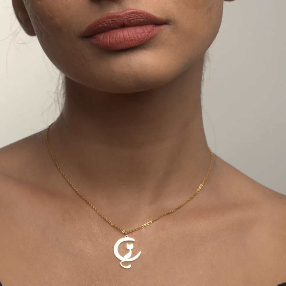 Moonlit Night Pendant Necklace - Elegant Celestial-Inspired Jewelry for Women