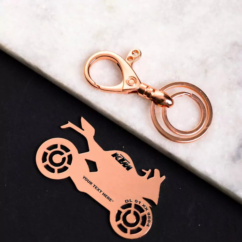 Personalized KTM 200 keychain with custom name engraving