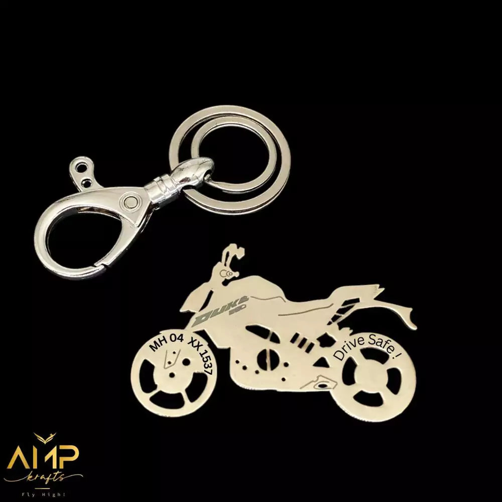 Duke 390 bike keychain stainless steel premium finish