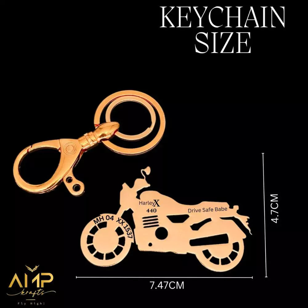 Rust-free SS304 Harley bike keychain premium design