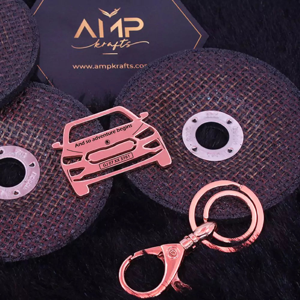 Custom Skoda Slavia keychain, elegant keepsake for daily drives