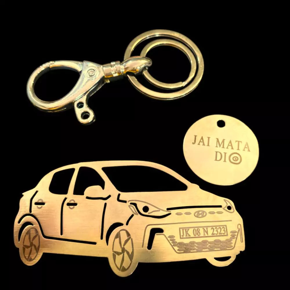 Meaningful birthday surprise for him or her, Hyundai Aura personalized keychain