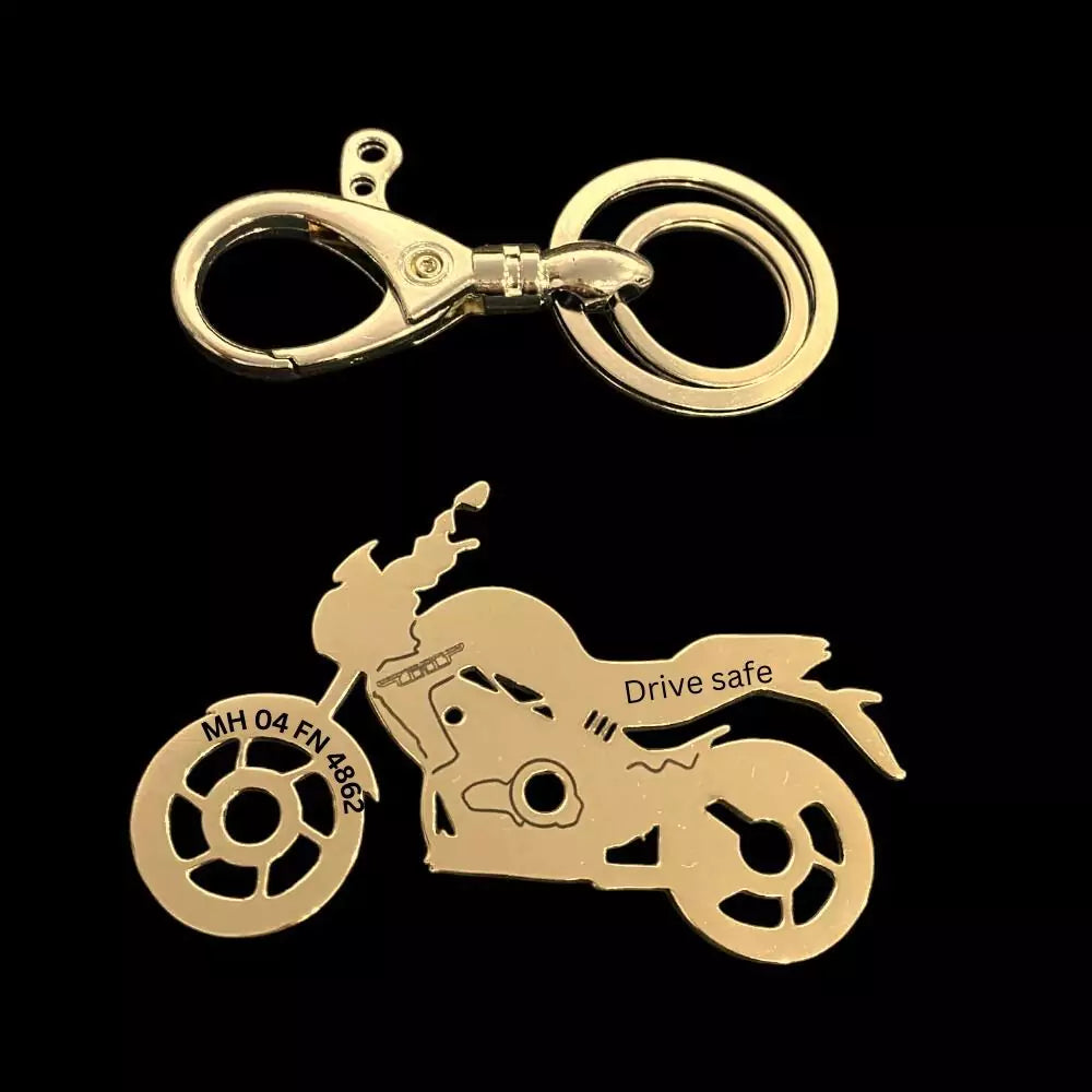Custom Benelli TNT 300 keychain, laser-cut side profile, perfect for bike lovers