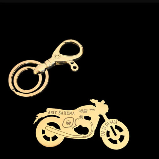 Jawa 42 FJ personalized metal keychain with engraving