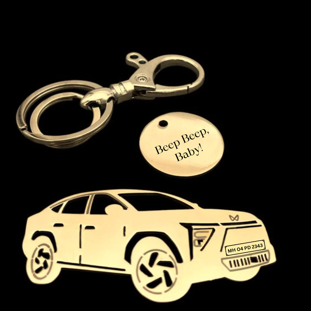 Durable & Stylish Personalized Mahindra XUV 9EV Keychain – Perfect Gift for EV Owners
