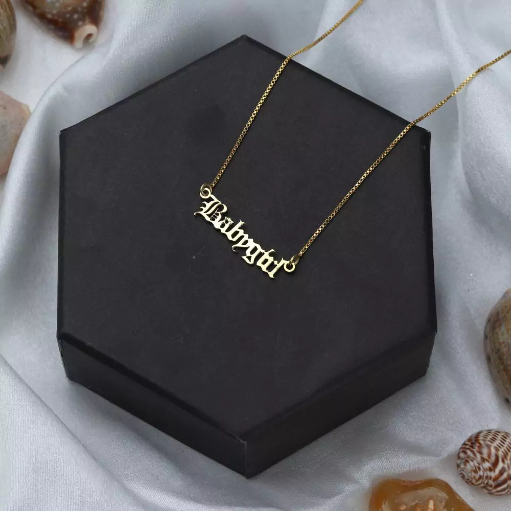 Old English Custom Name Pendant