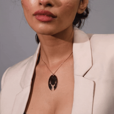 Deer Face Pendant Necklace