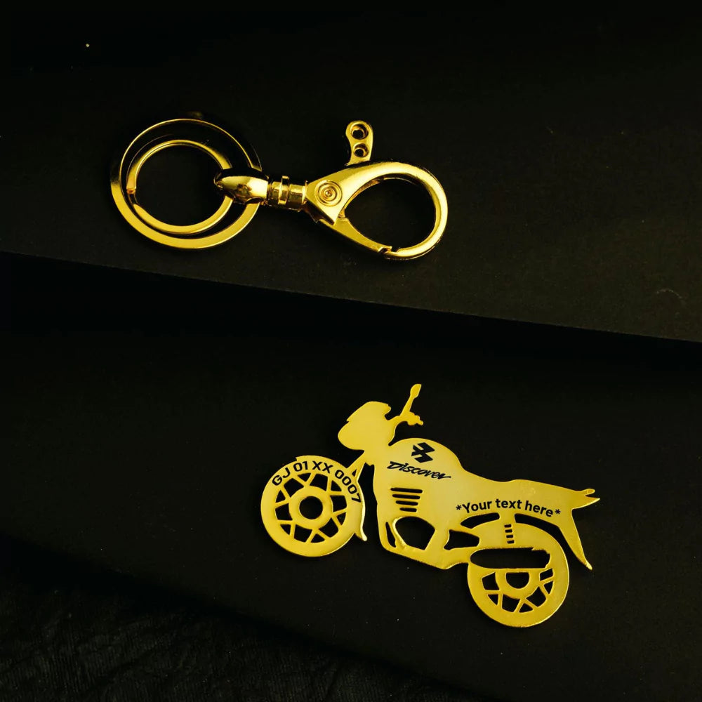 Gift-ready Bajaj Discover 100 personalised keychain for boyfriend or husband