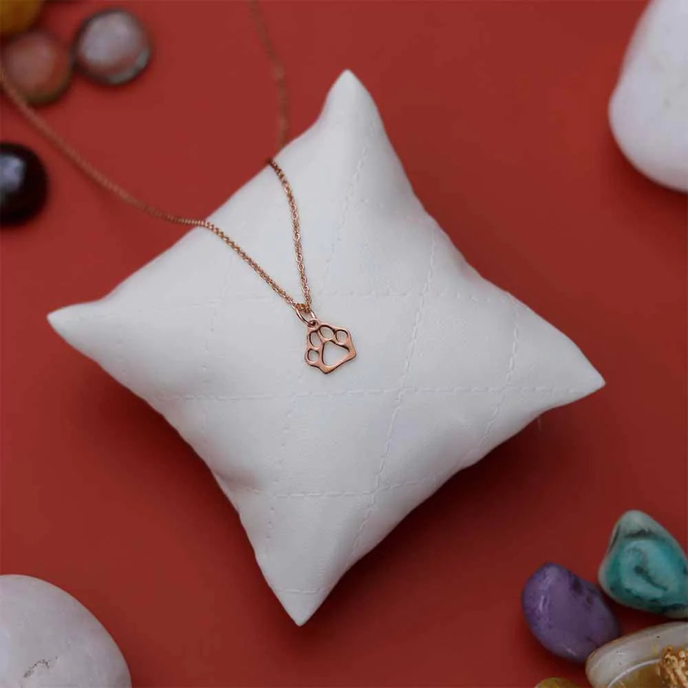 Paw Print Pendant Necklace - Personalized Pet-Inspired Jewelry for Animal Lovers