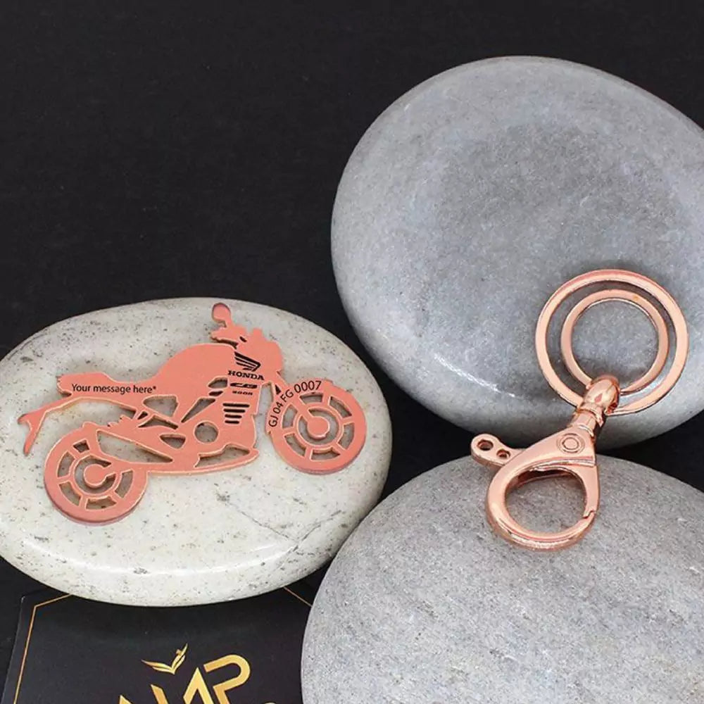 Emotional gift for long distance partner, Honda CB300R engraved keychain