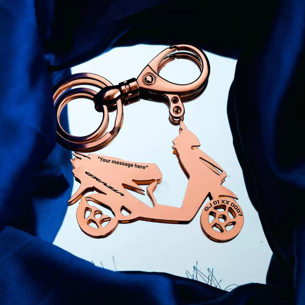 Elegant scooter keychain for office and college riders
