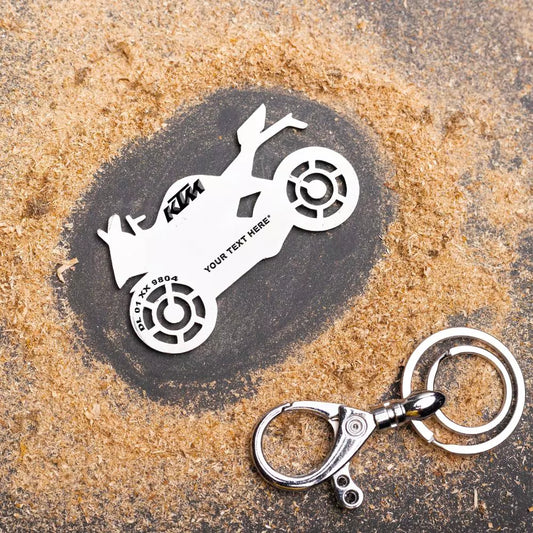 Premium metal keychain inspired by KTM 200 street bike