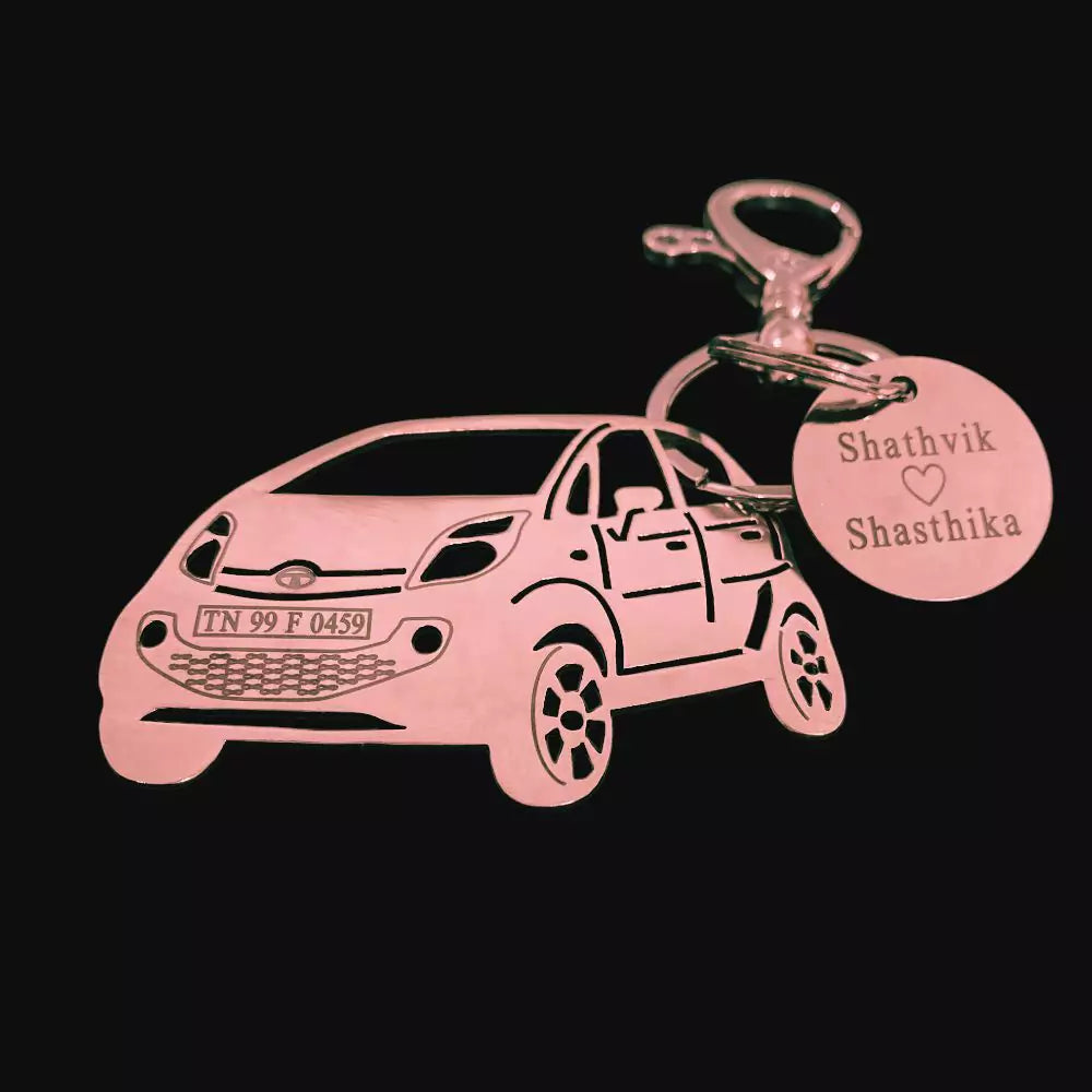 Tata Nano personalized keychain gift for car lovers