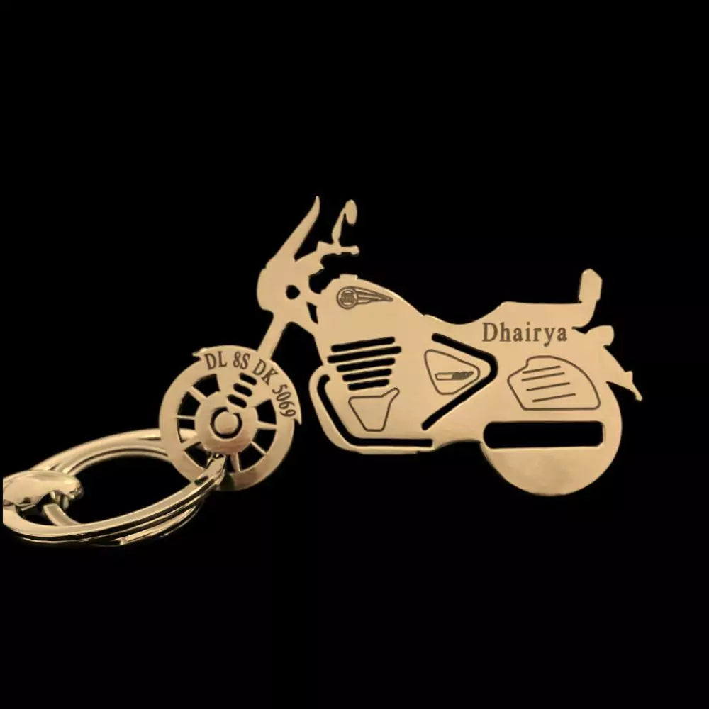 Emotional gift keychain for Royal Enfield Super Meteor 650 rider