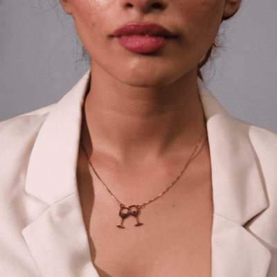 Wine Glass Pendant Necklace