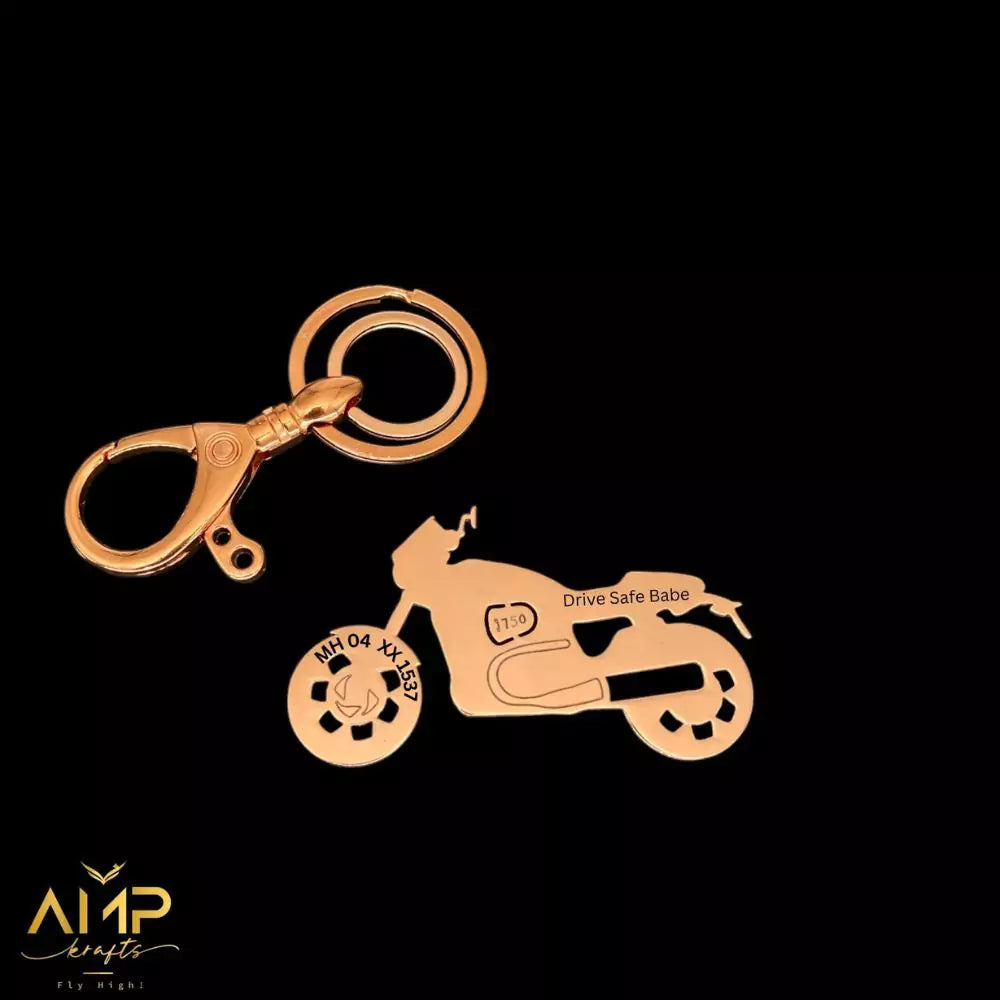Street Rod 750 premium biker keychain silver gold rose gold