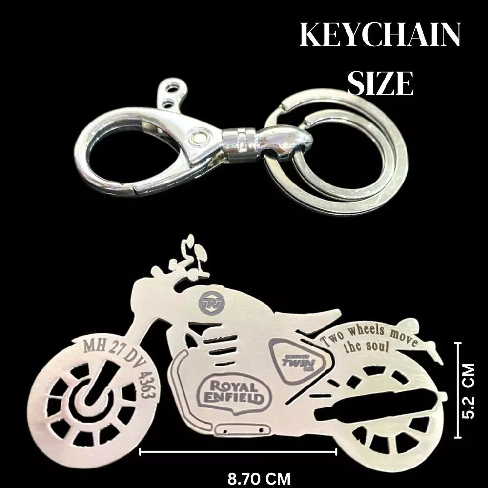 Royal Enfield Shotgun 650 personalized metal keychain
