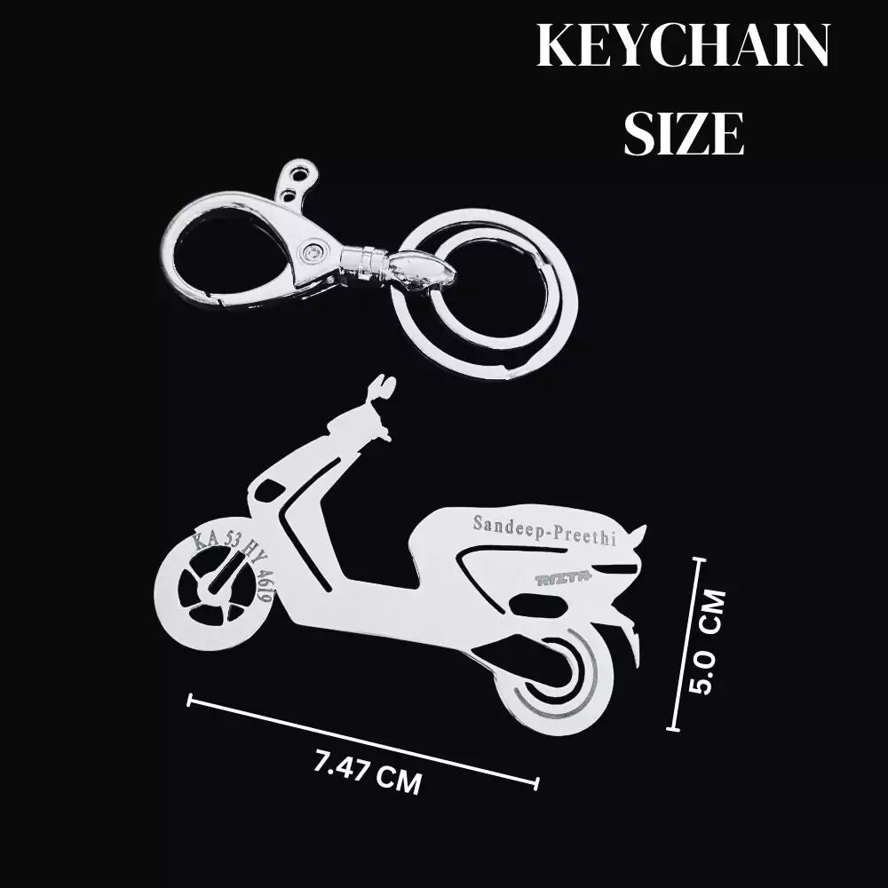 Ather Rizta personalized metal keychain with engraving