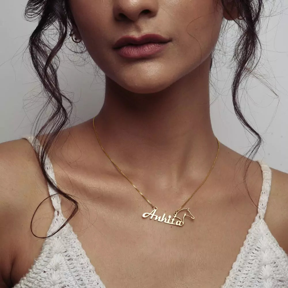 Lil Horsey Tag Custom Necklace