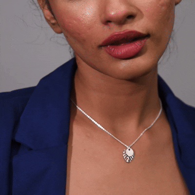 Personalized Initial Monstera Leaf Necklace