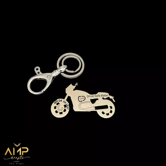 Harley-Davidson Street Rod 750 engraved metal keychain SS304 and brass