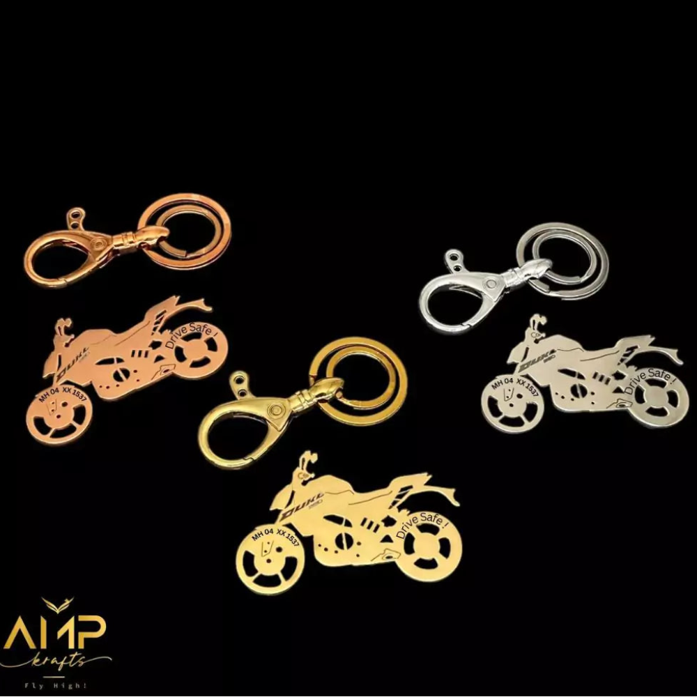 SS304 KTM Duke 390 metal keychain durable build