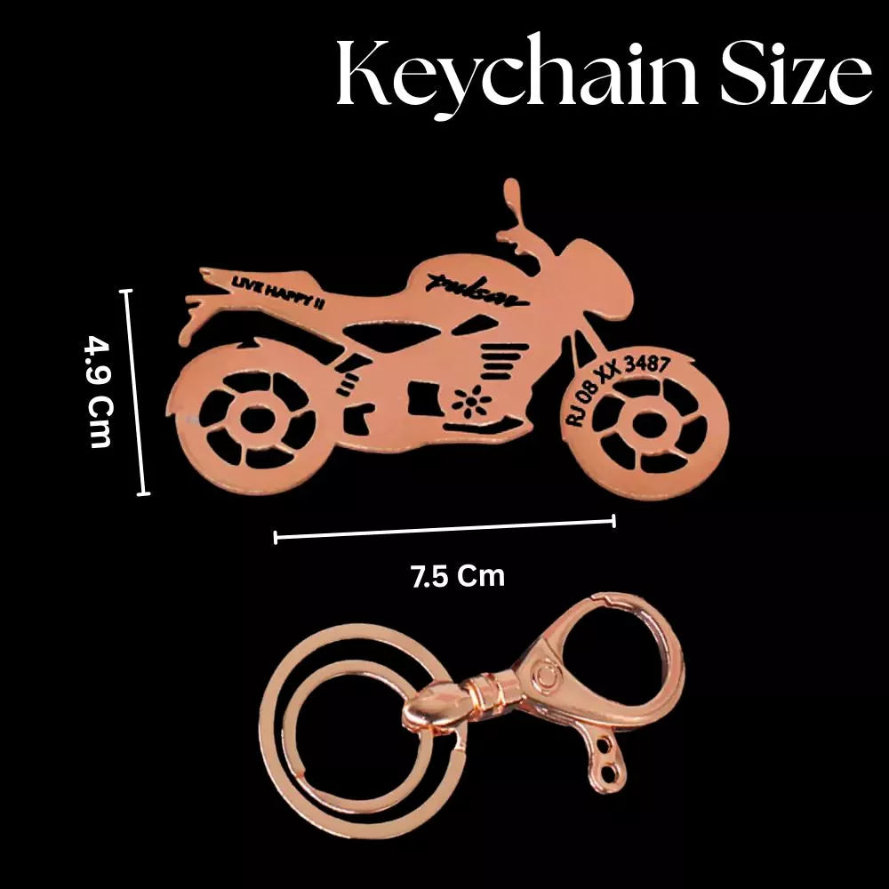 Laser-cut Pulsar NS 125 bike silhouette keychain
