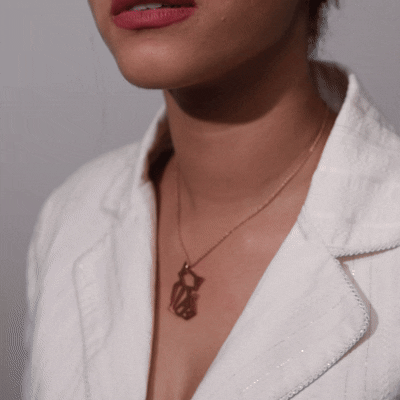Origami Cat Necklace